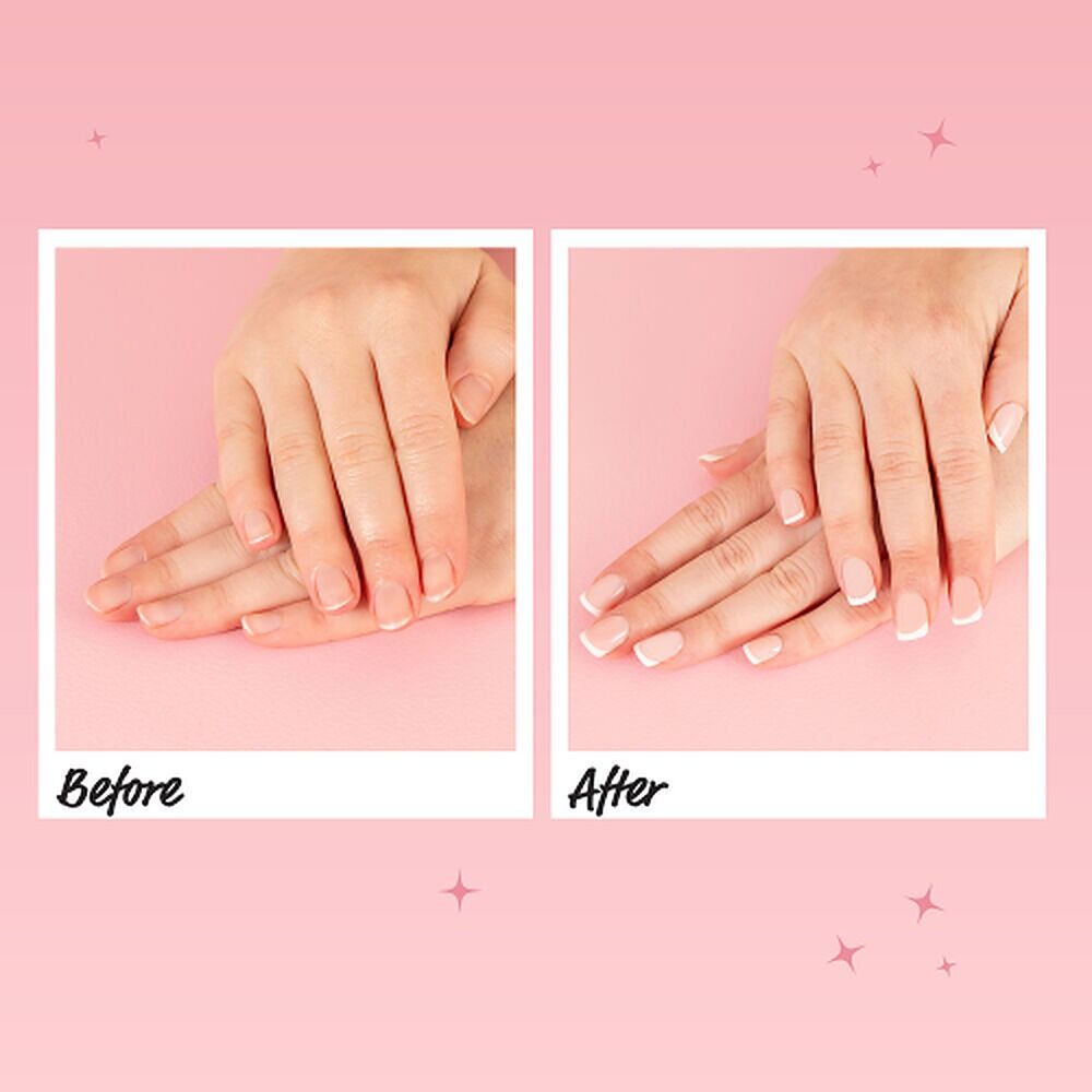 Glam by Manicare Press On Nails Medium Square French Pink 24 Pack