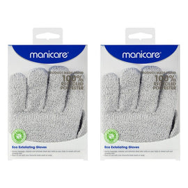 Manicare Eco Exfoliating Gloves Recycled Polyester Pack of 2