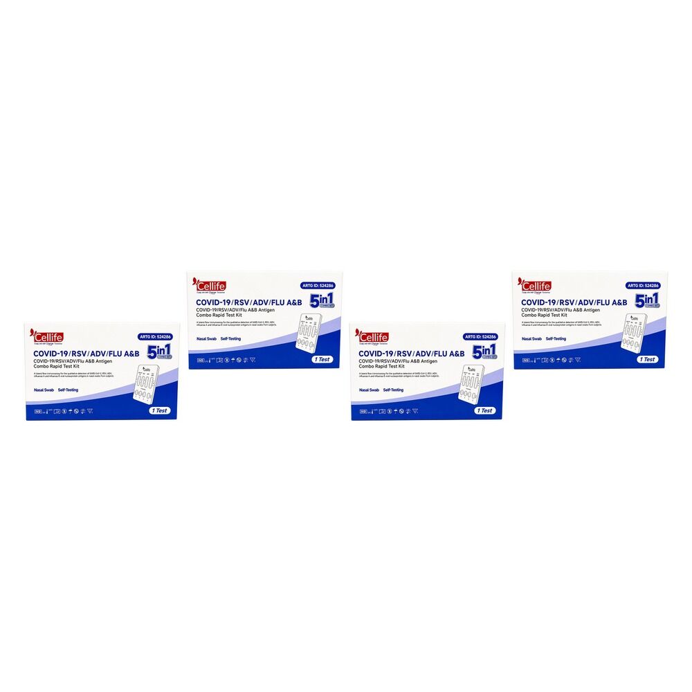 Fanttest Cellife Covid-19/RSV/ADV/Flu A&B Nasal Test Pack of 4