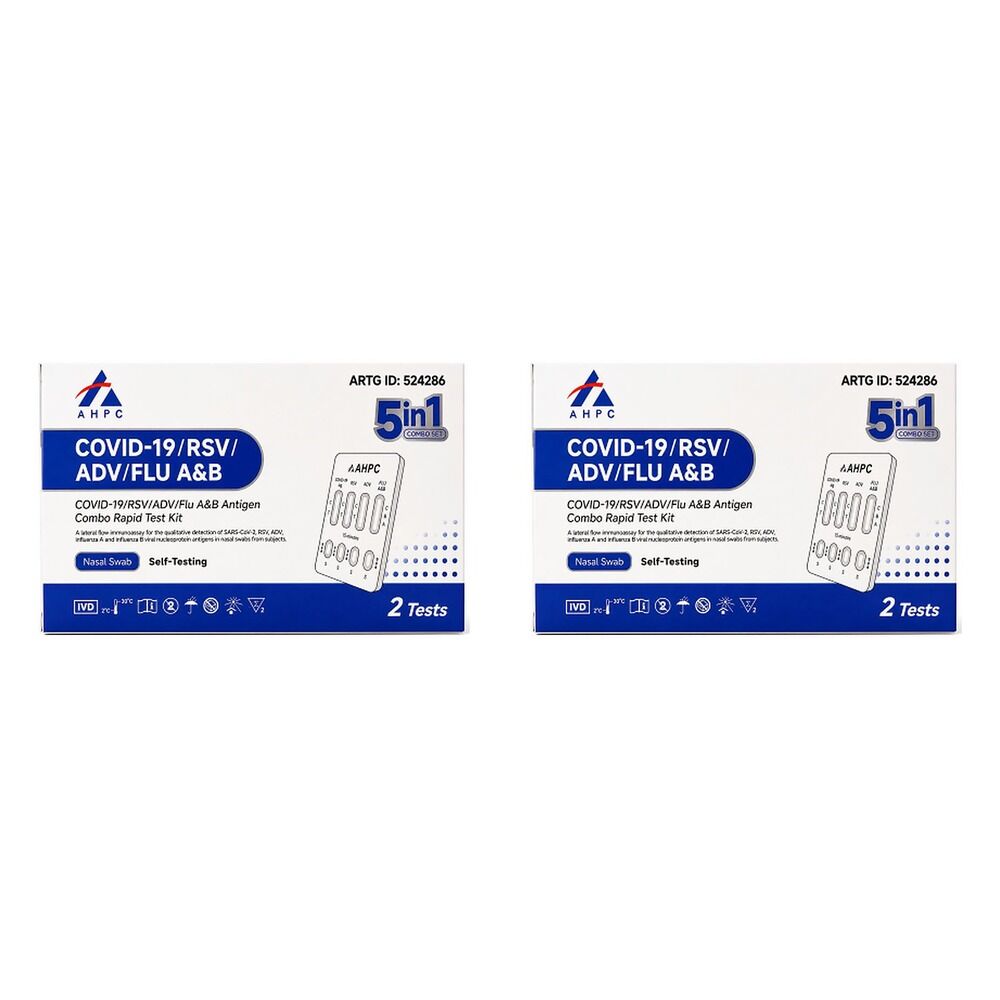 Fanttest AHPC Covid-19/RSV/ADV/Flu A&B Nasal Test 2 Pack Bundle of 2