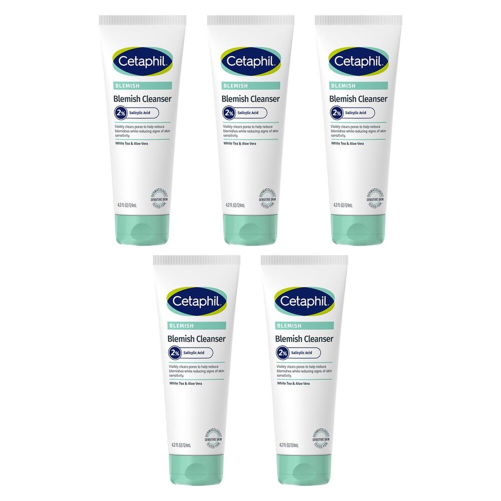 Cetaphil Blemish Cleanser with 2% Salicylic Acid 124mL Pack of 5