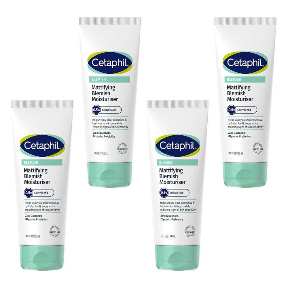 Cetaphil Mattifying Blemish Moisturiser 100mL Pack of 4