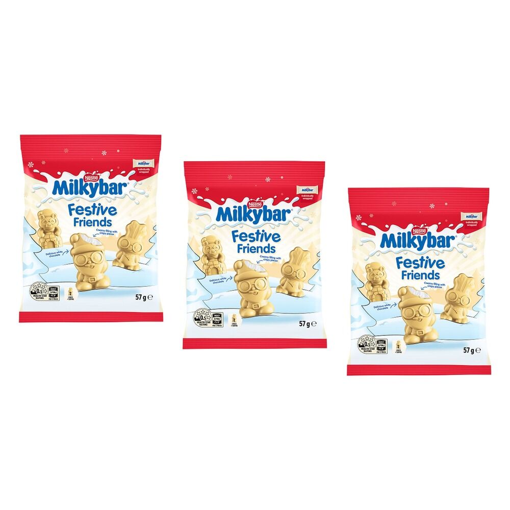 Nestle Milkybar Festive Friends 57g Pack of 3