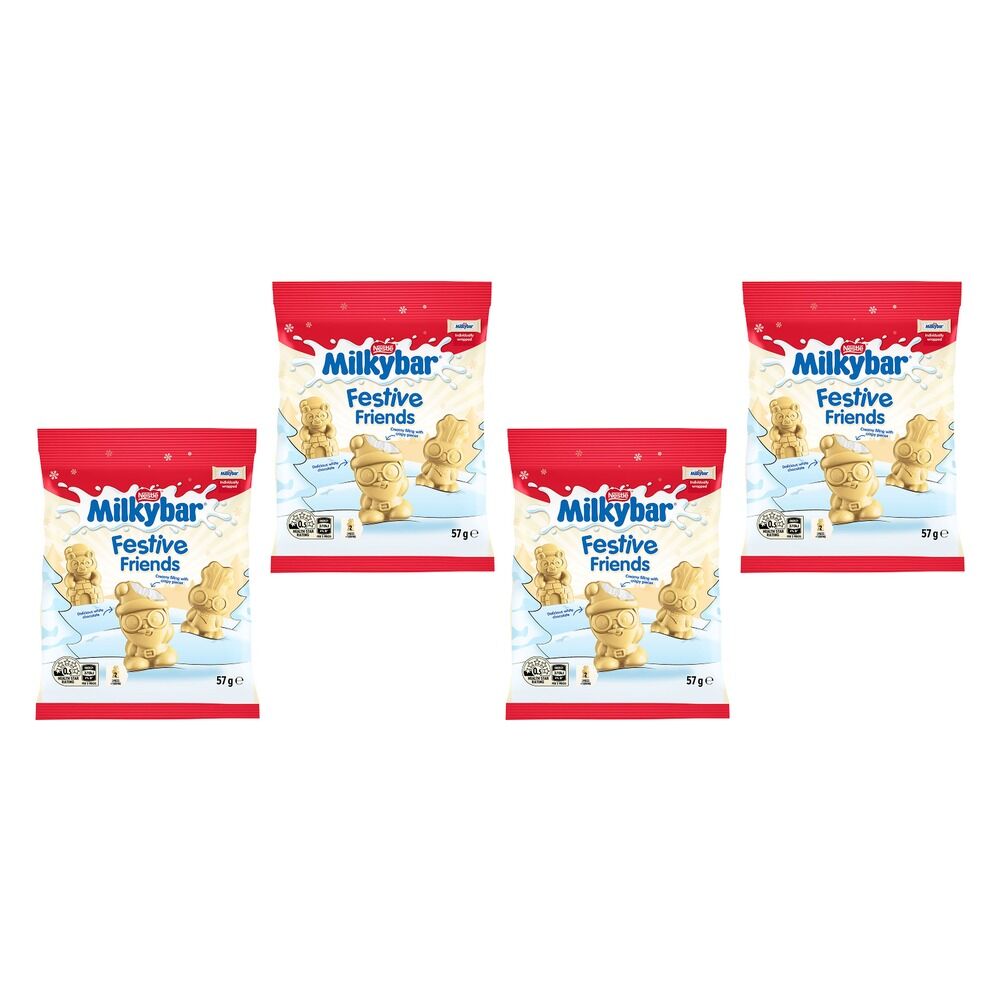 Nestle Milkybar Festive Friends 57g Pack of 4