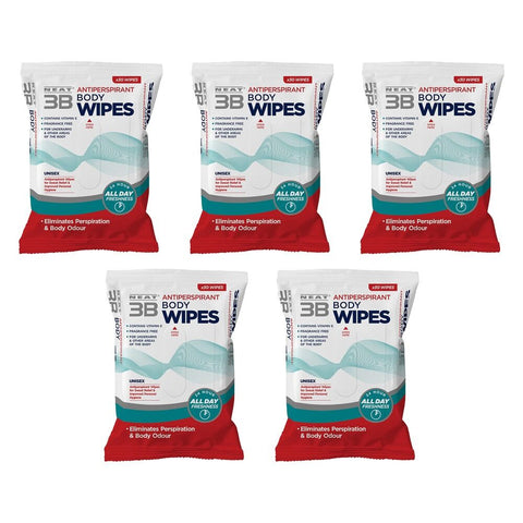 Neat Feat 3B Antiperspirant Body Wipes Pack of 5