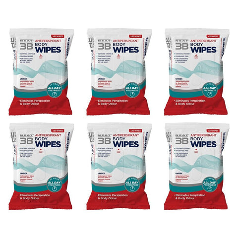 Neat Feat 3B Antiperspirant Body Wipes Pack of 6