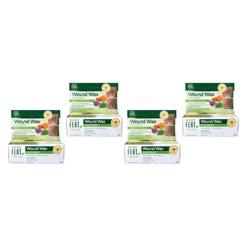 Neat Feat Natural Wound Wax Ointment 25g Pack of 4