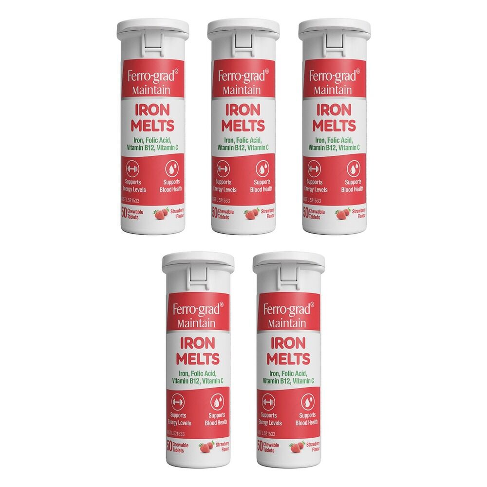 Ferro-Grad Maintain Iron Melts Chewable Tablets Pack of 5