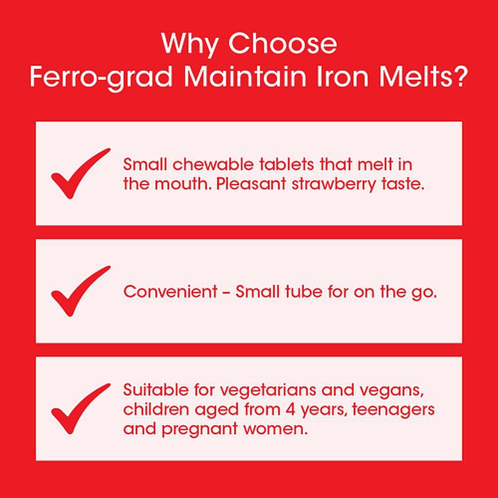 Ferro-Grad Maintain Iron Melts Chewable Tablets