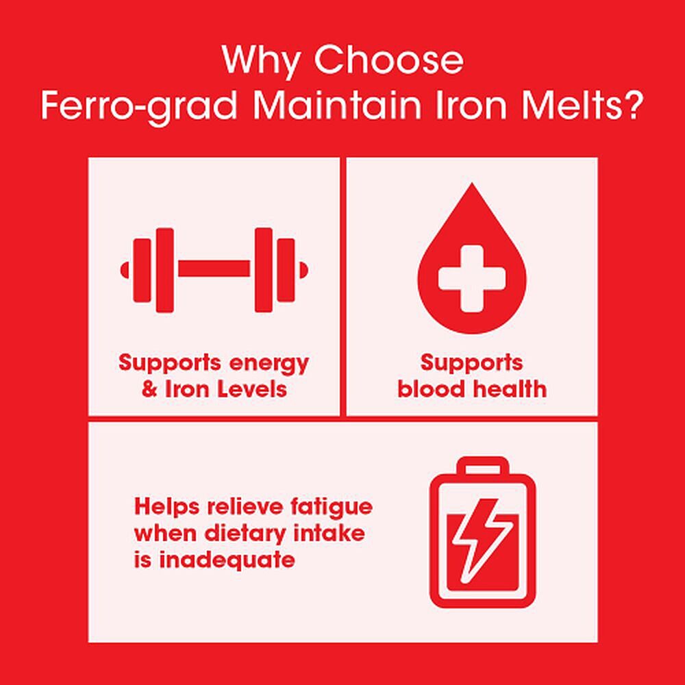Ferro-Grad Maintain Iron Melts Chewable Tablets