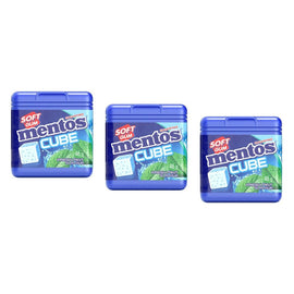 Mentos Cube Ice Mint Sugar Free Chewing Gum Bottle 46g x 4 Bundle of 3