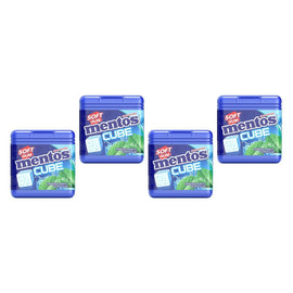 Mentos Cube Ice Mint Sugar Free Chewing Gum Bottle 46g x 4 Bundle of 4