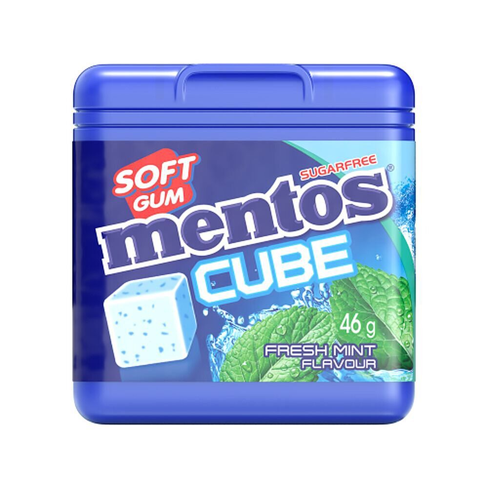 Mentos Cube Ice Mint Sugar Free Chewing Gum Bottle 46g