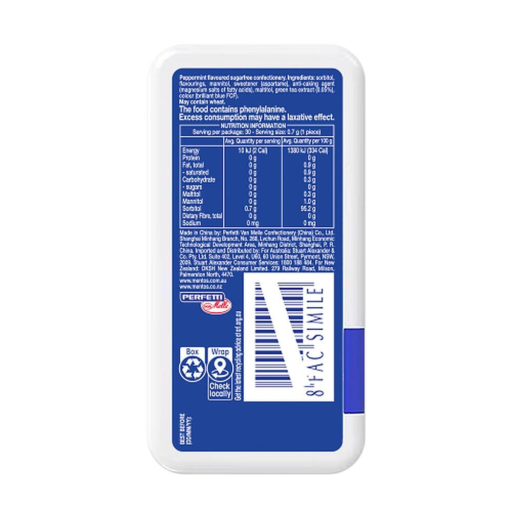 Mentos Clean Breath Spearmint 21g x 12