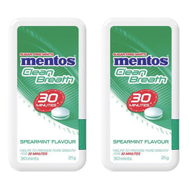 Mentos Clean Breath Spearmint 21g x 12 Bundle of 2