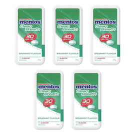 Mentos Clean Breath Spearmint 21g x 12 Bundle of 5