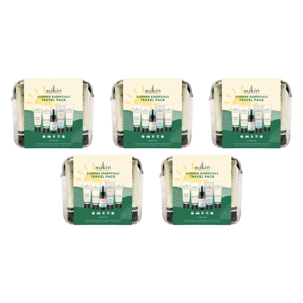 Sukin Summer Essentials Travel Pack 5 Piece Set Bundle of 5