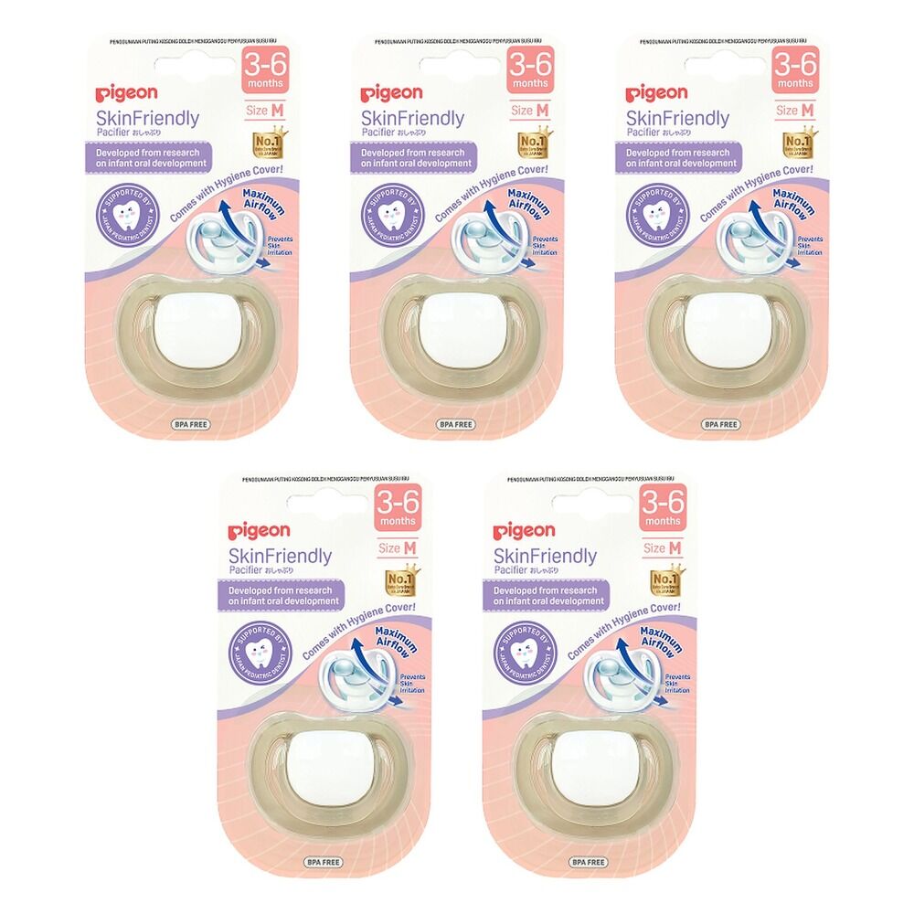 Pigeon Skin Friendly Dummy Medium Pack of 5