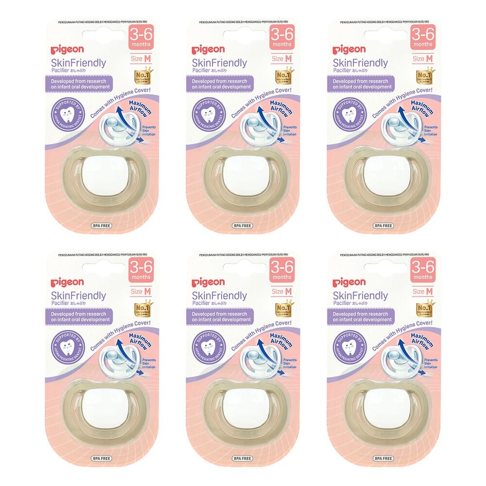 Pigeon Skin Friendly Dummy Medium Pack of 6