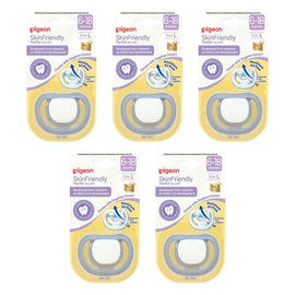 Pigeon Skin Friendly Dummy 6-18 Months Size L Pack of 5