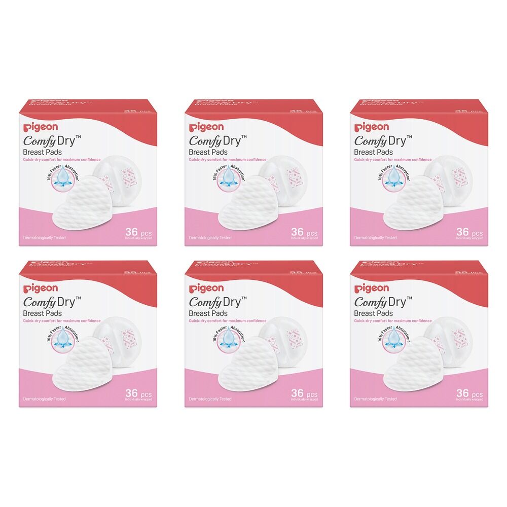 Pigeon Comfy Feel Breast Pad 36 Pack Bundle of 6