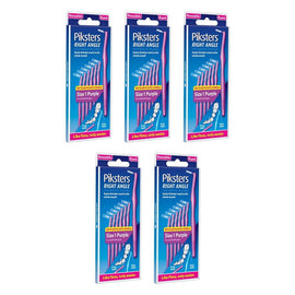 Piksters Right Angle Interdental Brush Purple Size 1 6 Pack x 10 Bundle of 5