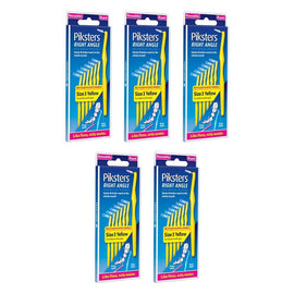 Piksters Right Angle Interdental Brush Yellow Size 3 6 Pack x 10 Bundle of 5
