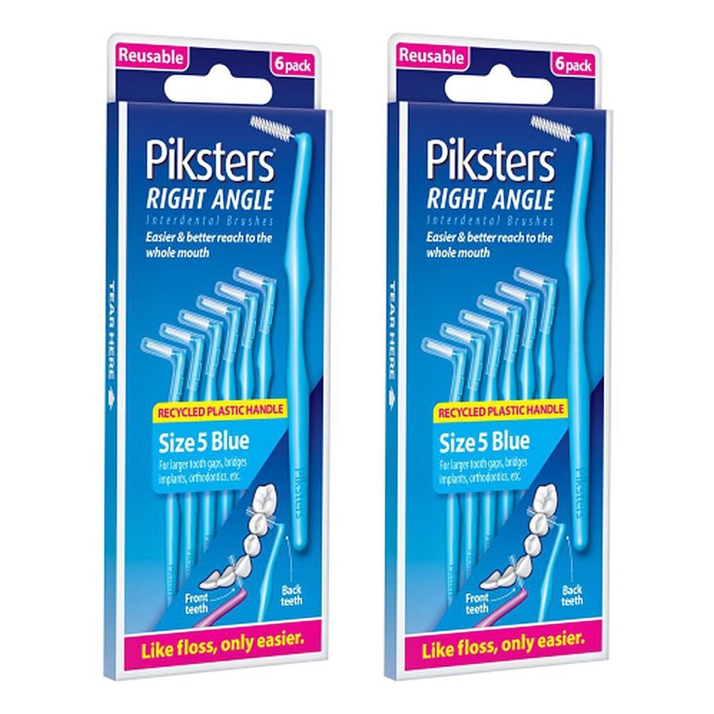 Piksters Right Angle Interdental Brush Blue Size 5 26 Pack x 10 Bundle of 2