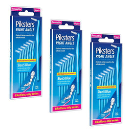 Piksters Right Angle Interdental Brush Blue Size 5 26 Pack x 10 Bundle of 3