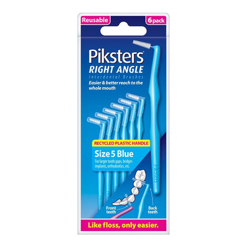Piksters Right Angle Interdental Brush Blue Size 5 26 Pack x 10
