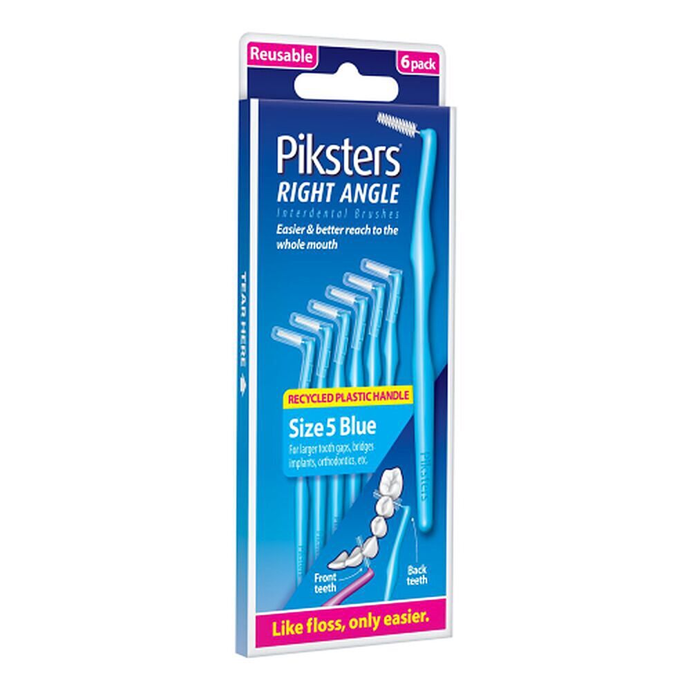 Piksters Right Angle Interdental Brush Blue Size 5 26 Pack x 10