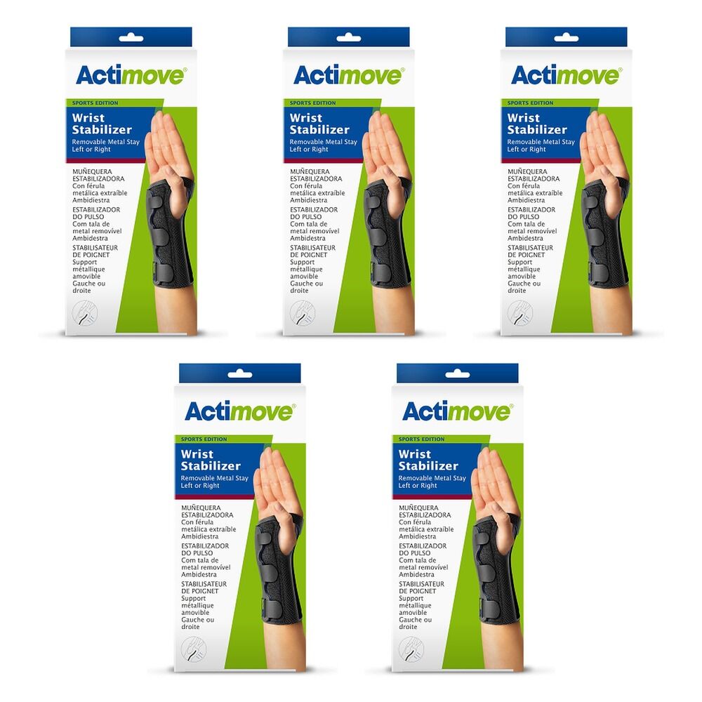 Actimove Sport Wrist Brace Right/Left Large Pack of 5