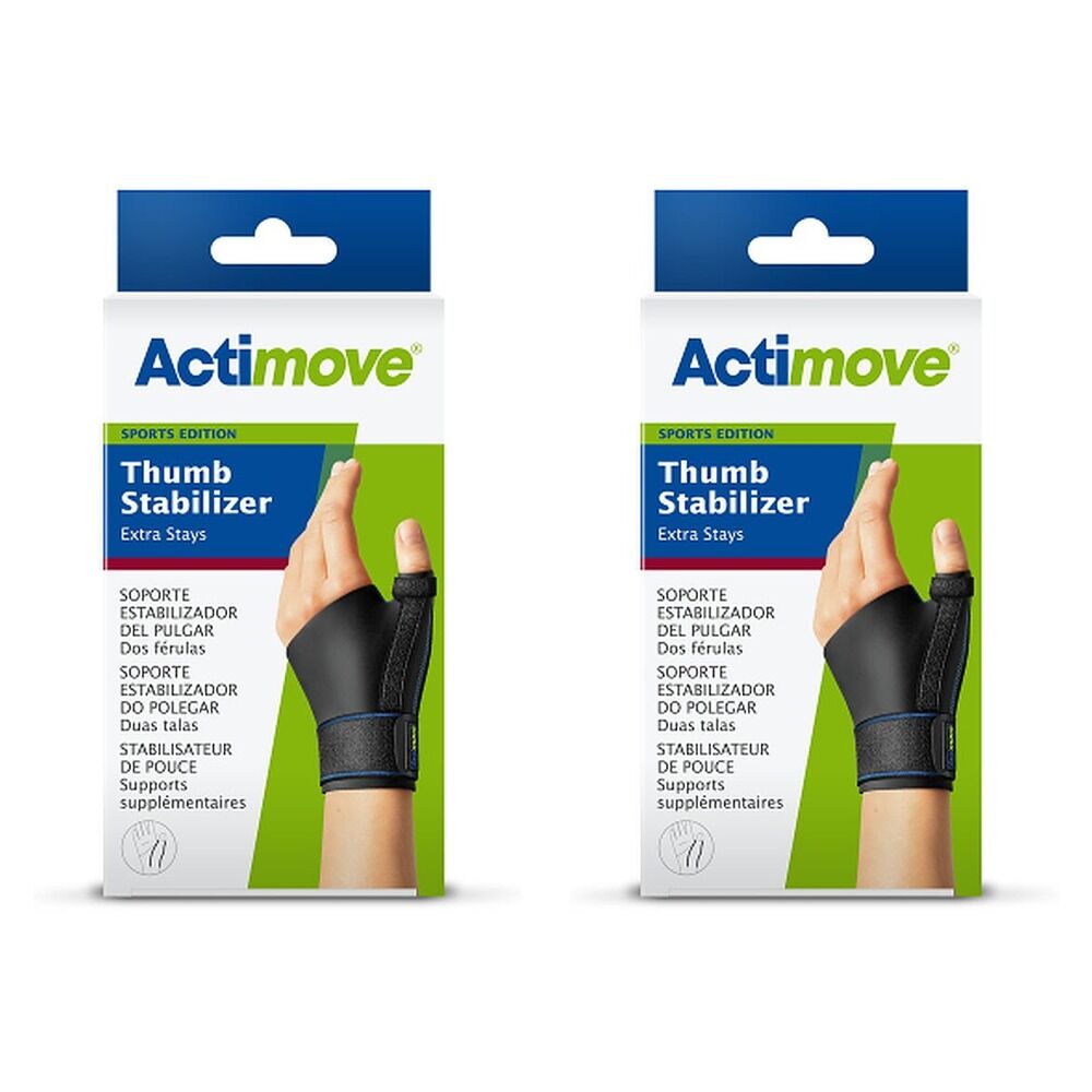 Actimove Sport Thumb Support With Stay L/XL Black Pack of 2