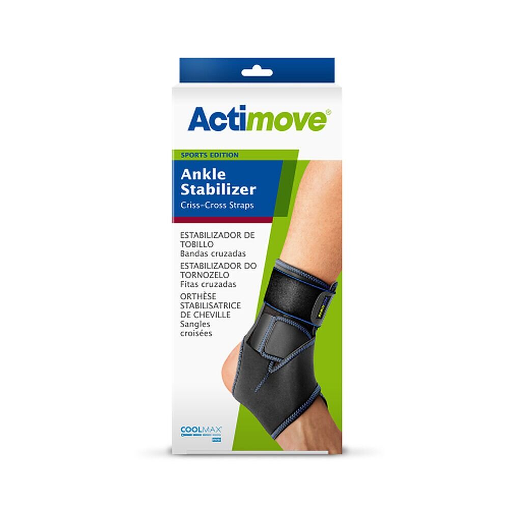 Actimove Sport Ankle Stabilizer Criss Cross Straps Universal Black