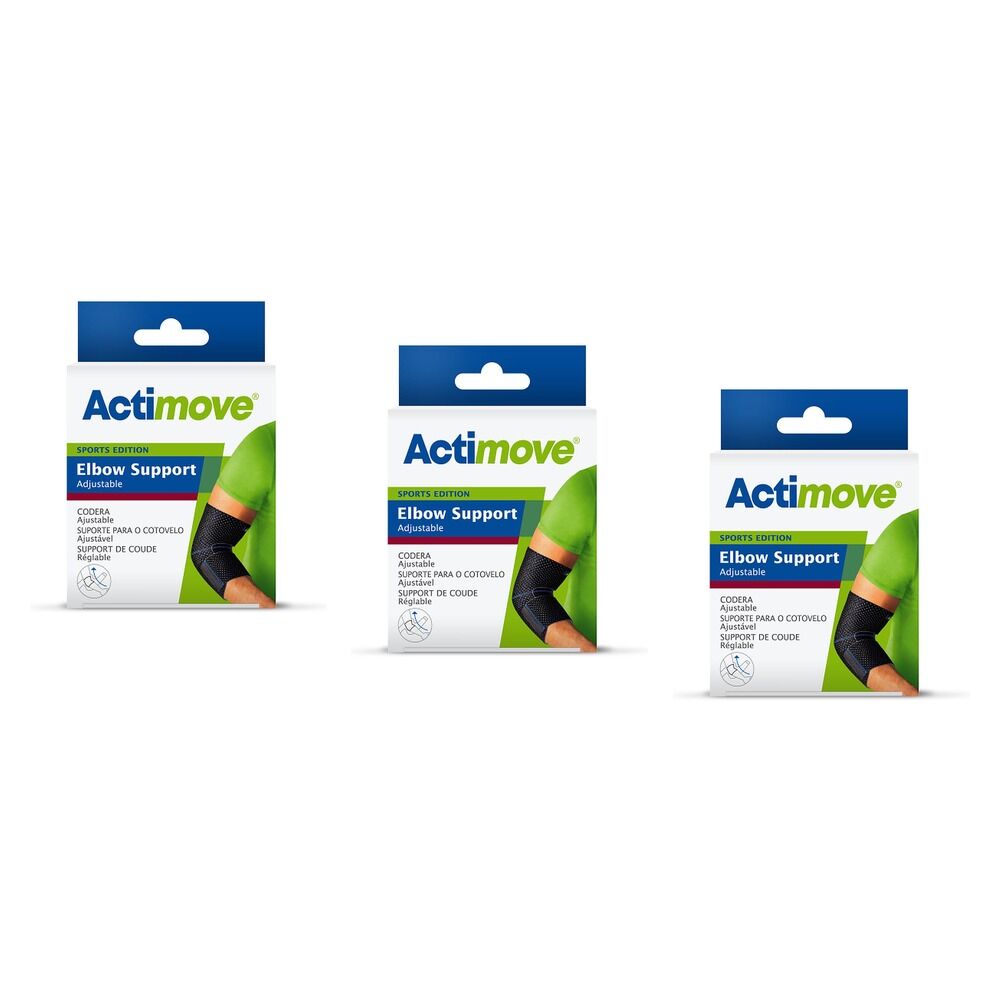 Actimove Elbow Support Universal Black Pack of 3
