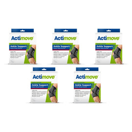 Actimove Sport Ankle Wrap Around Large Black Pack of 5