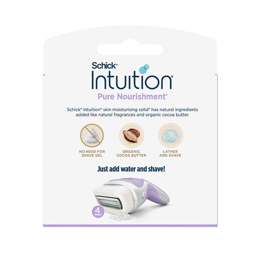 Schick Intuition Pure Nourishment Razor Refills 4 Pack