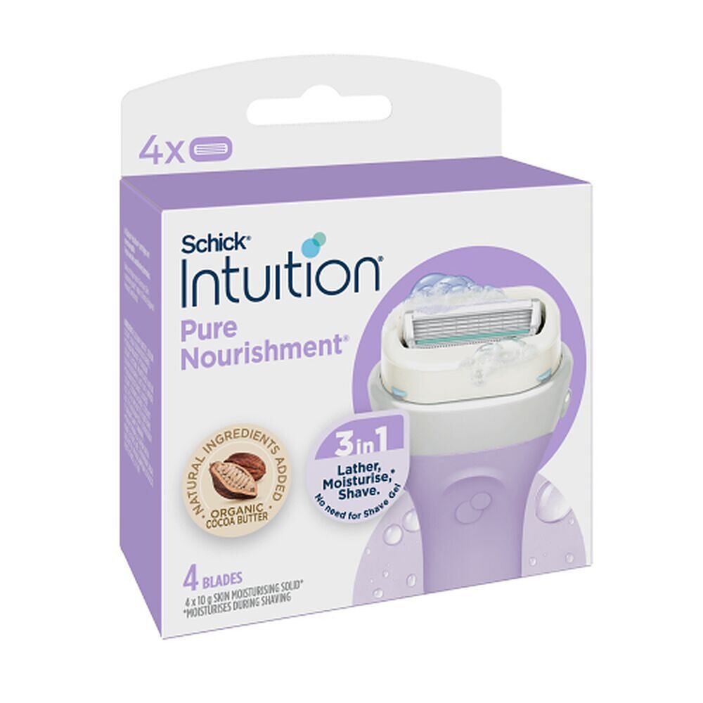 Schick Intuition Pure Nourishment Razor Refills 4 Pack