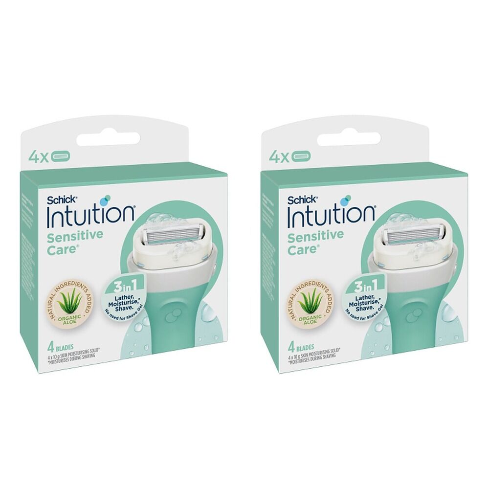 Schick Intuition Sensitive Care Razor Refills 4 Pack Bundle of 2