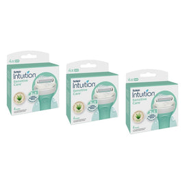Schick Intuition Sensitive Care Razor Refills 4 Pack Bundle of 3
