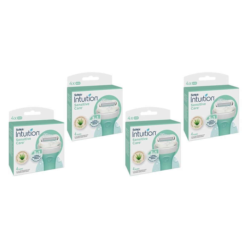 Schick Intuition Sensitive Care Razor Refills 4 Pack Bundle of 4