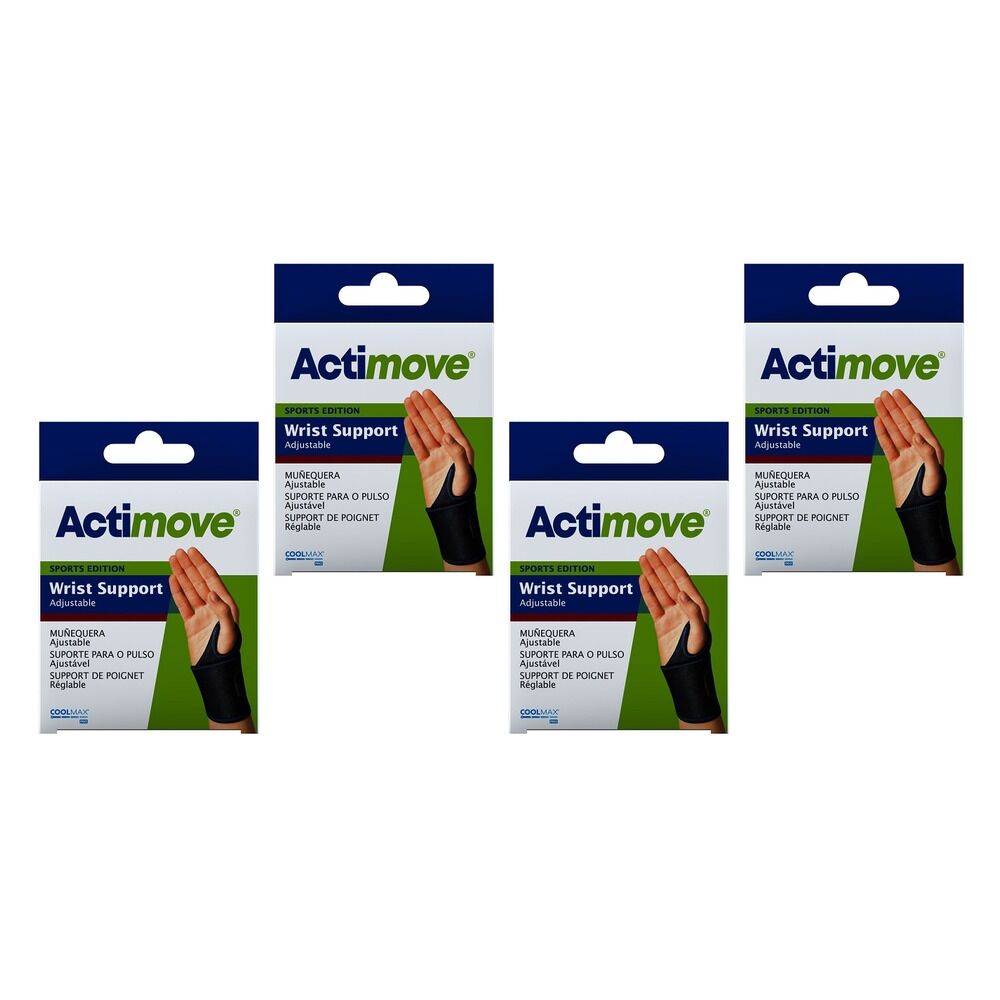 Actimove Wrist Support Universal Black Pack of 4