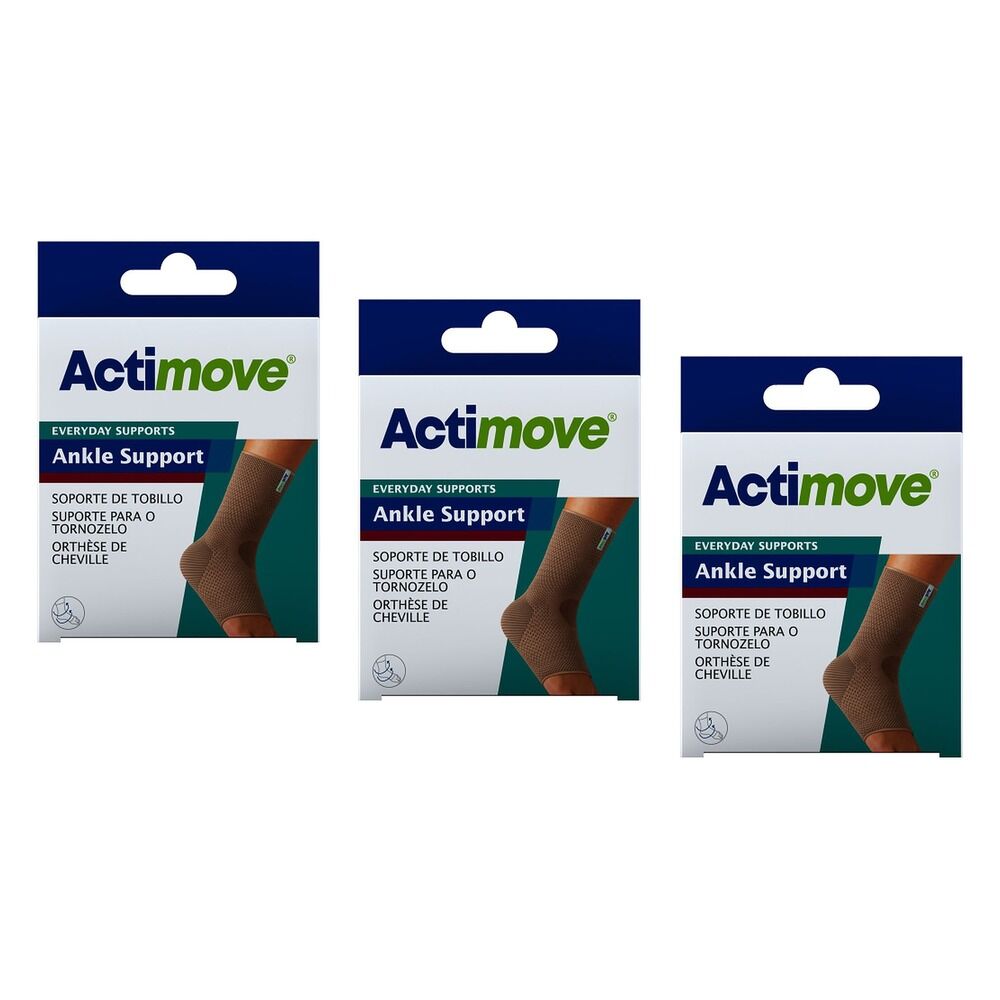 Actimove Everyday Ankle Support Medium Beige Pack of 3