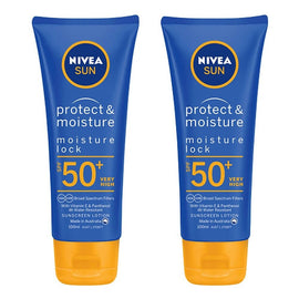 Nivea Sun Protect & Moisture Lock SPF50+ Lotion 100mL Pack of 2