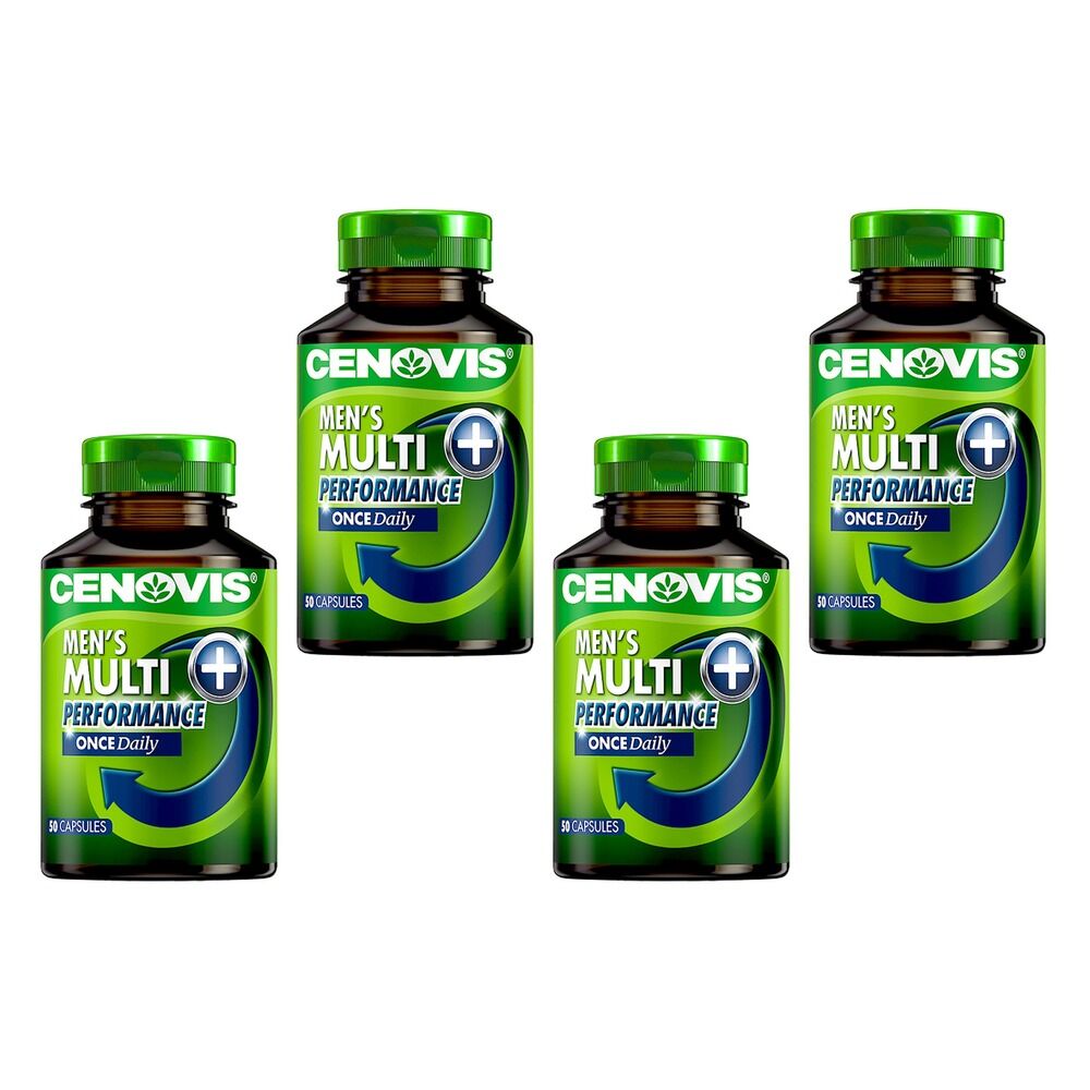 Cenovis Men's Multi + Performance 50 Capsules x 3 Bundle of 4