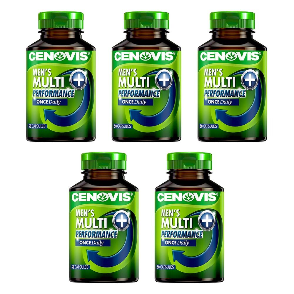 Cenovis Men's Multi + Performance 50 Capsules x 3 Bundle of 5