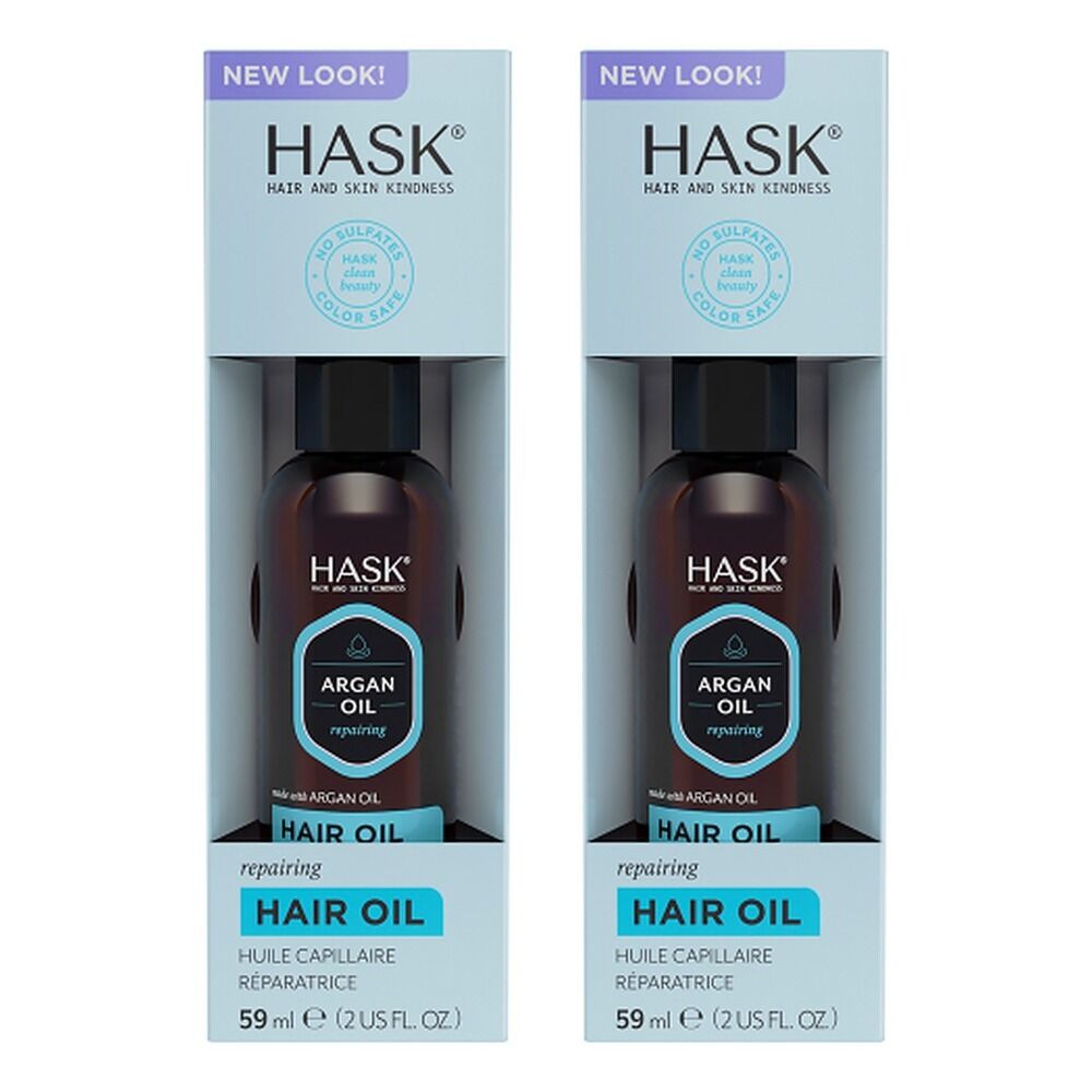 Hask Argan Oil Repairing Hair Oil Vial 59mL Pack of 2