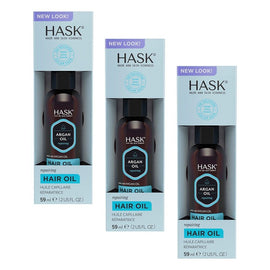 Hask Argan Oil Repairing Hair Oil Vial 59mL Pack of 3