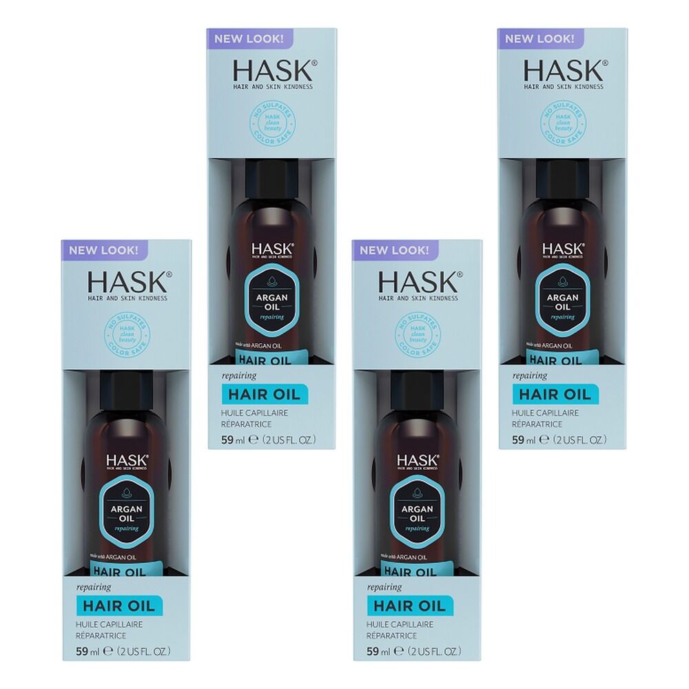 Hask Argan Oil Repairing Hair Oil Vial 59mL Pack of 4