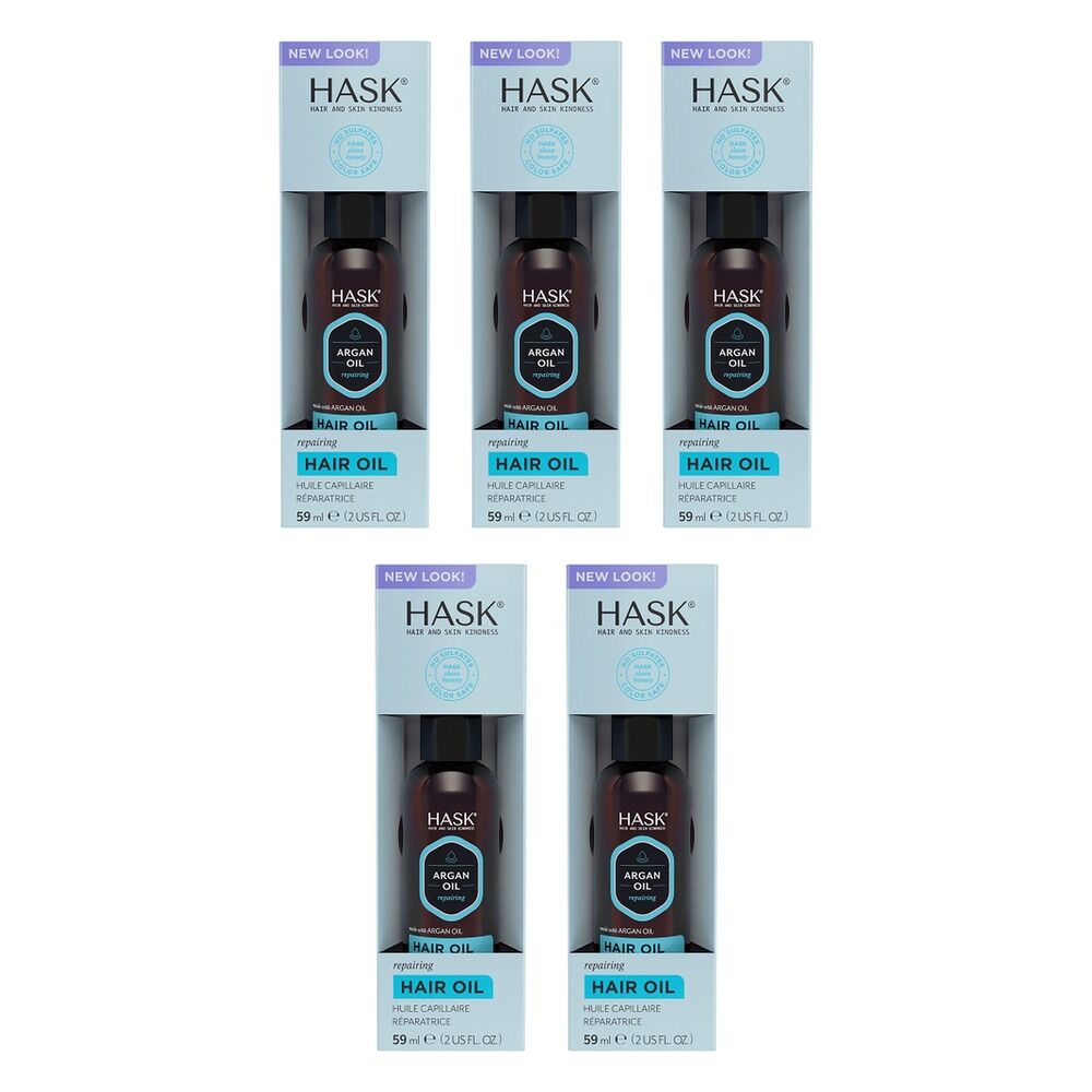 Hask Argan Oil Repairing Hair Oil Vial 59mL Pack of 5